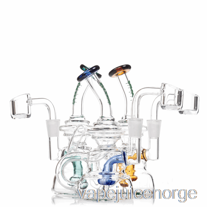 Vape Med Nikotin Ooze Flood Mini Dab Rig Midnattsbølge (klar / Svart)